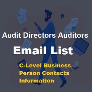 Audit Directors Auditors Email List