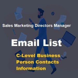 Sales Marketing Directors Manager Email List