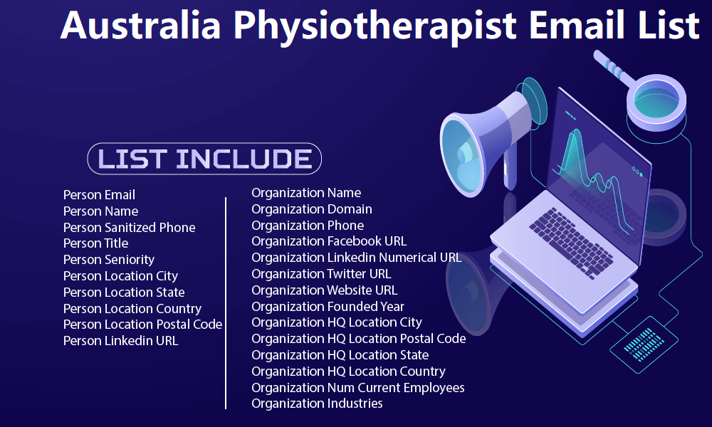 Список адресов электронной почты физиотерапевтов Австралии​