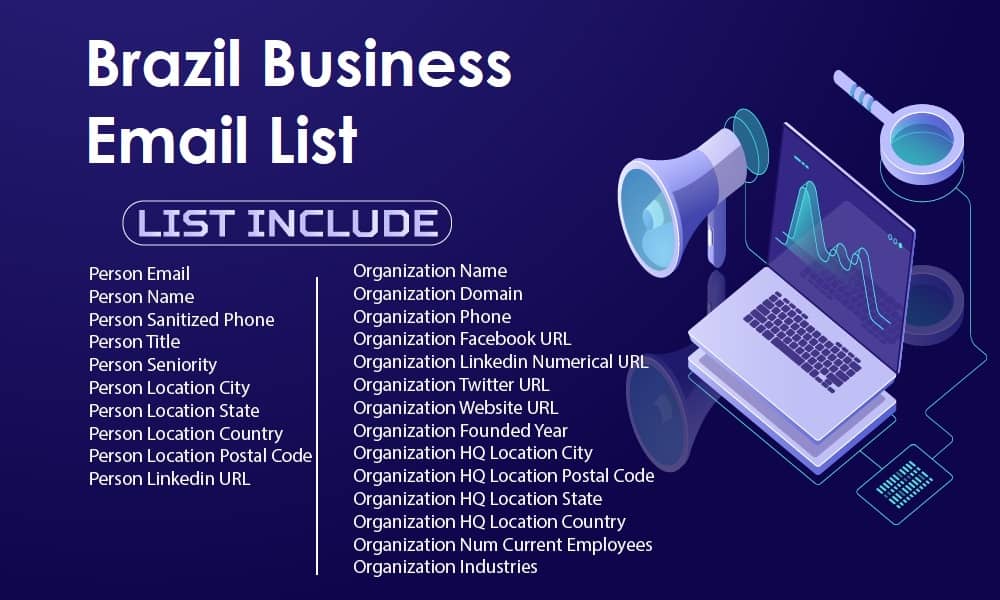 Brasil lista de correo electrónico de negocios