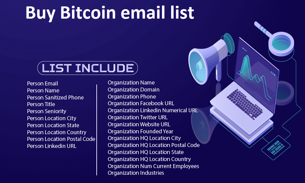 Koop Bitcoin e-maillijst