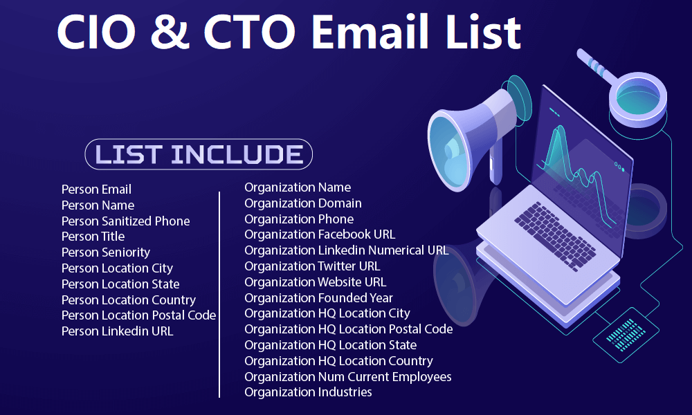CIO & CTO قائمة البريد الإلكتروني