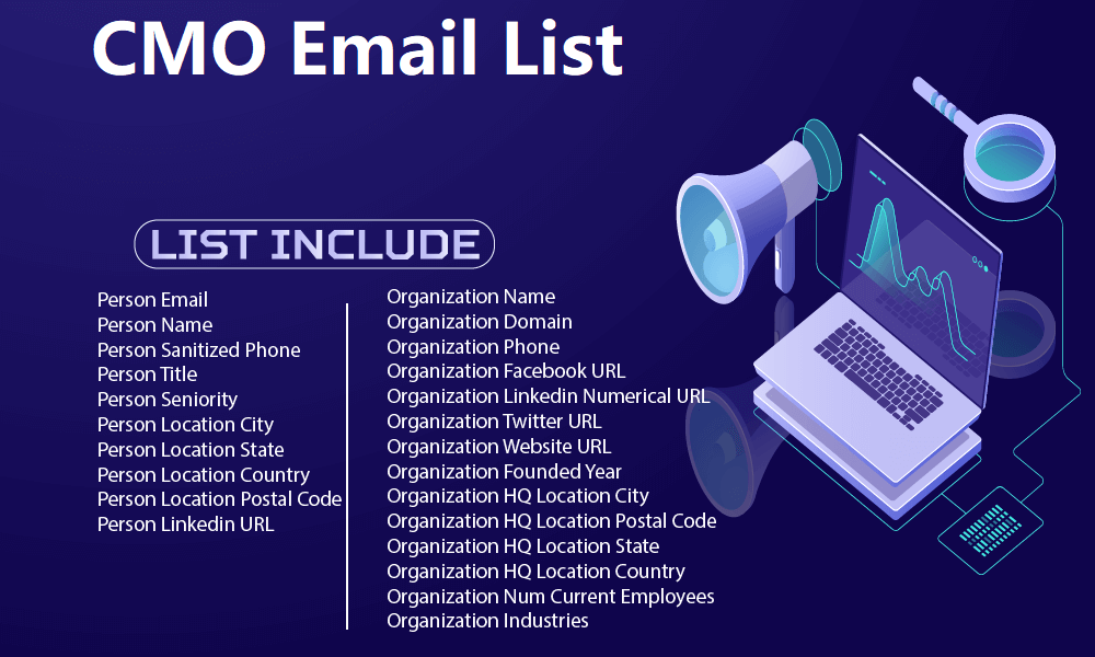 Lista email CMO