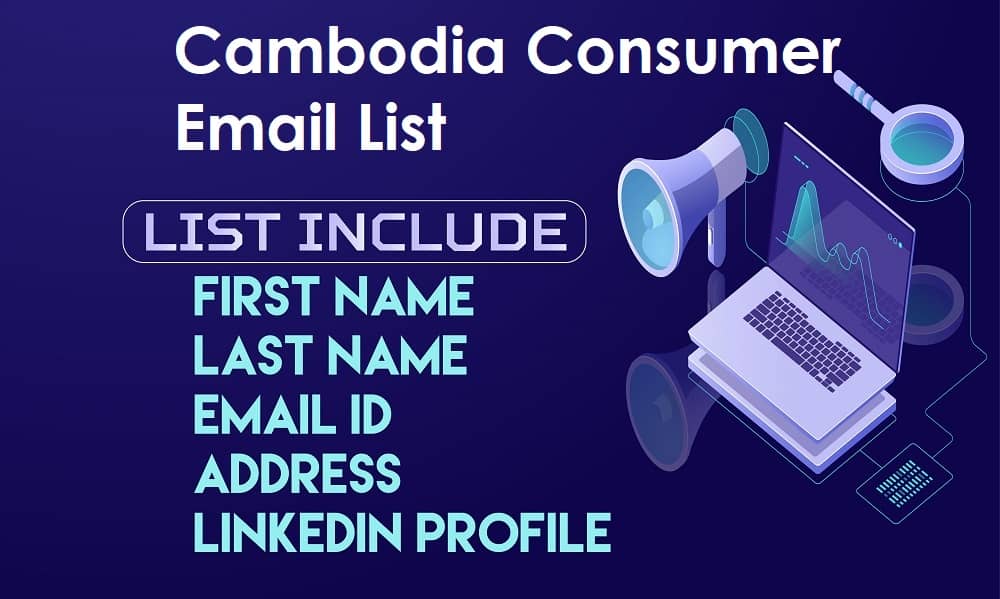 Kambodža tarbijate e-posti loend