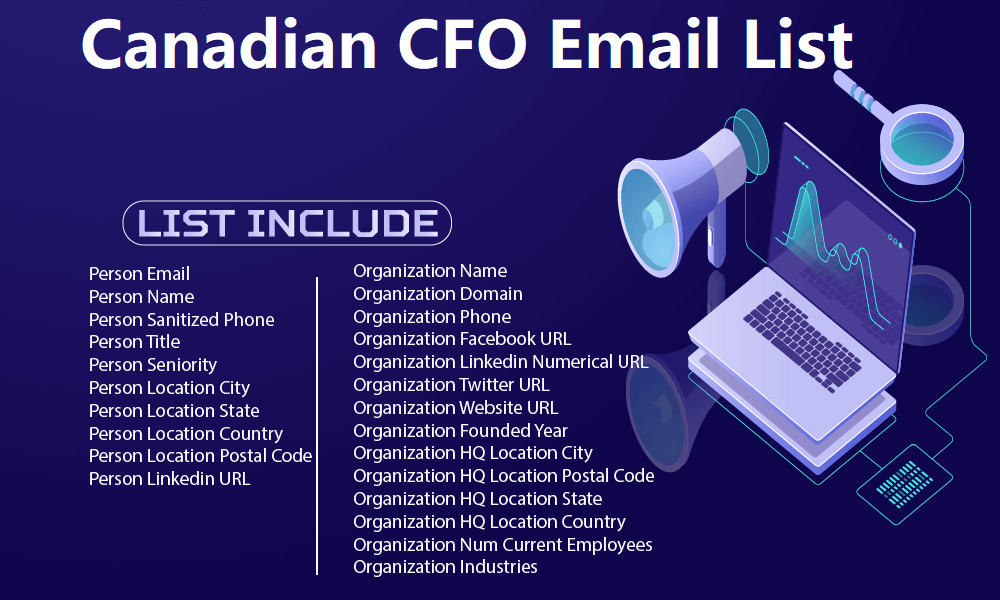 Lista de E-mail do CFO Canadense