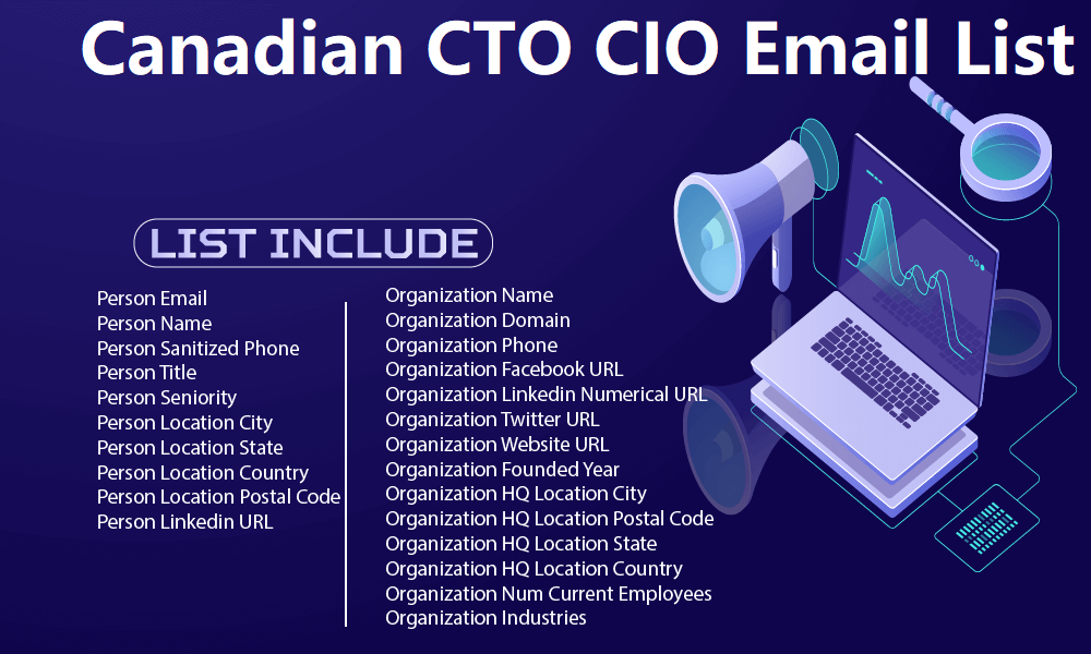 Canadian CTO CIO Email List
