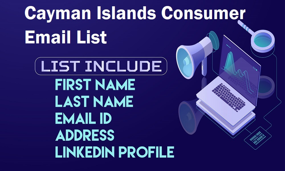 Lista de e-mail do consumidor das Ilhas Cayman