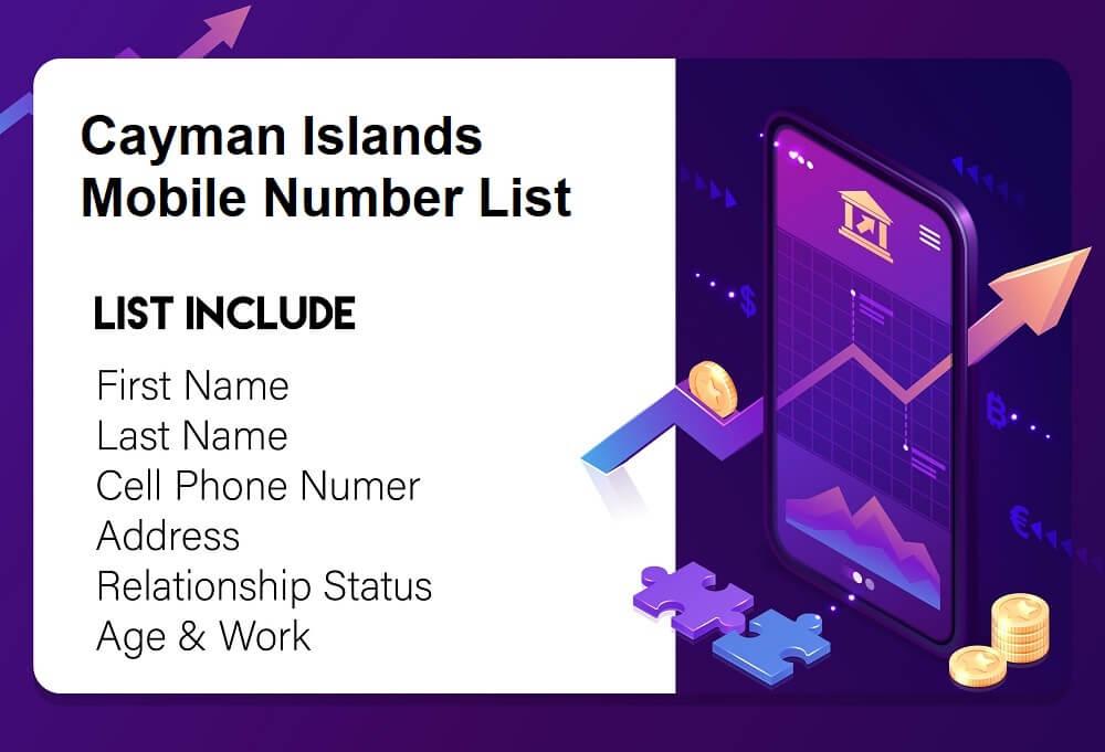 Lijst met mobiele telefoonnummers op de Kaaimaneilanden