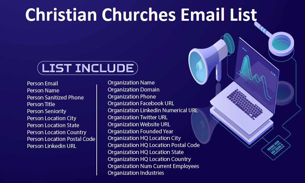 Lista de Email de Igrejas Cristãs