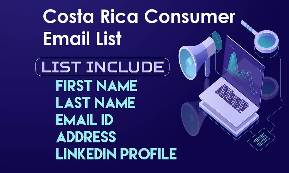 Costa Rica tarbijate e-posti nimekiri