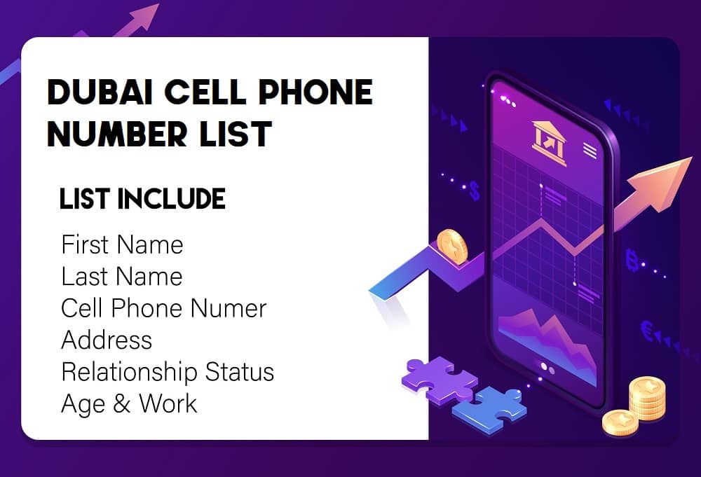 Lijst met mobiele telefoonnummers in Dubai