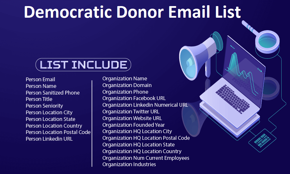 Lista de e-mail de doadores democratas