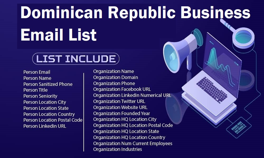 Geschäfts-E-Mail-Liste der Dominikanischen Republik