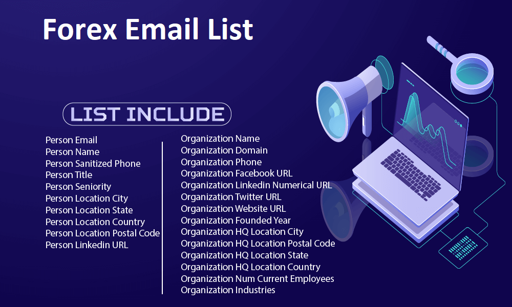 Listas de correo electrónico empresarial de Forex