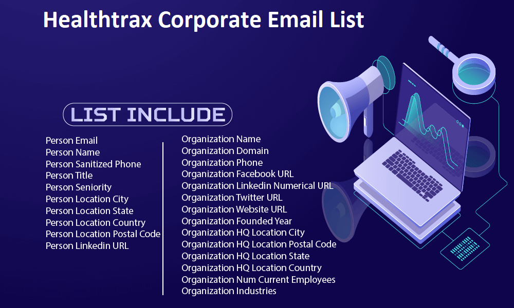 Списък с корпоративни имейли на Healthtrax