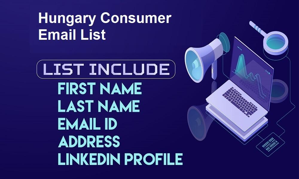 Lista de e-mail do consumidor da Hungria