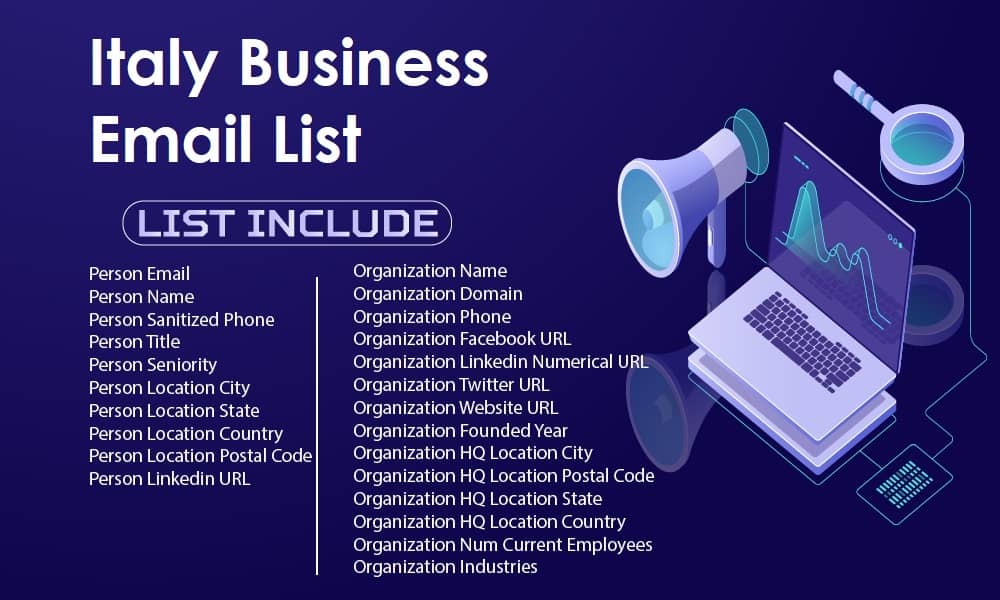Италия-Списък с бизнес-имейли