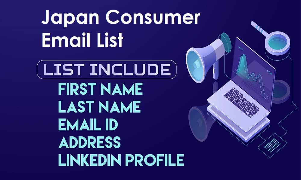 Lista de e-mail pentru consumatori din Japonia