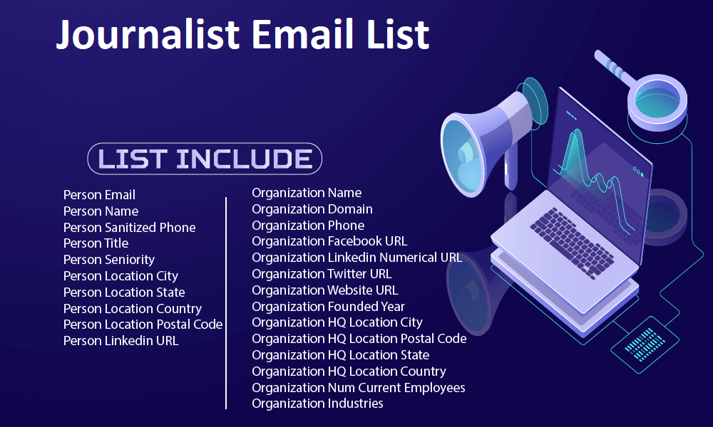 Lista email dei giornalisti