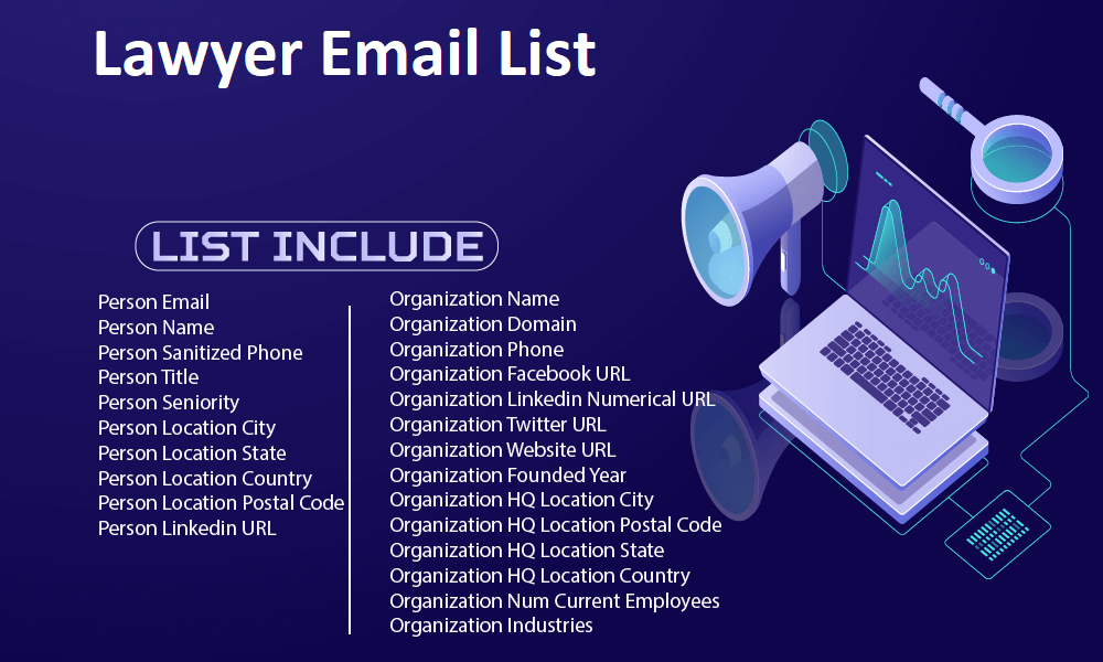 Списък с имейли на адвокати