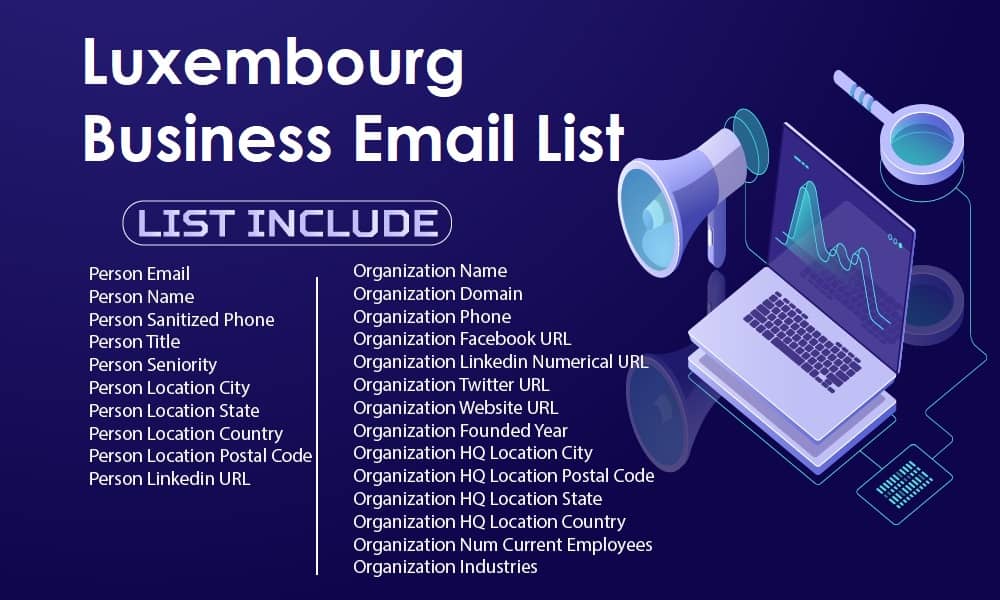 Luxemburgo-Lista de Emails Empresariais
