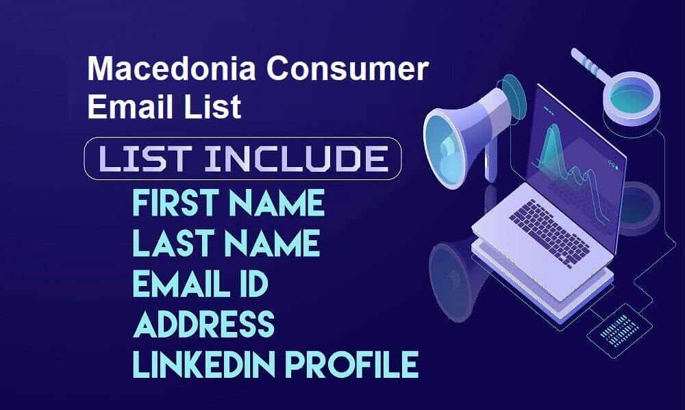 Lista de e-mail pentru consumatori din Macedonia