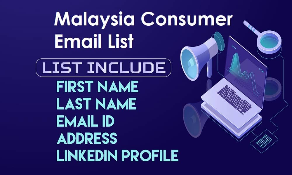 Lista de correo electrónico del consumidor de Malasia