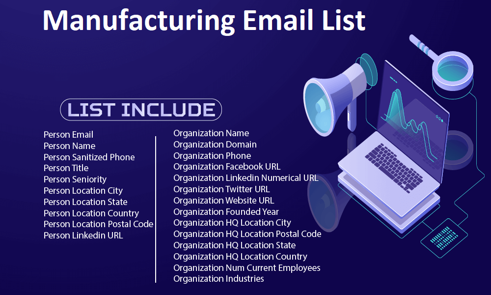 Lista de e-mail de fabricação