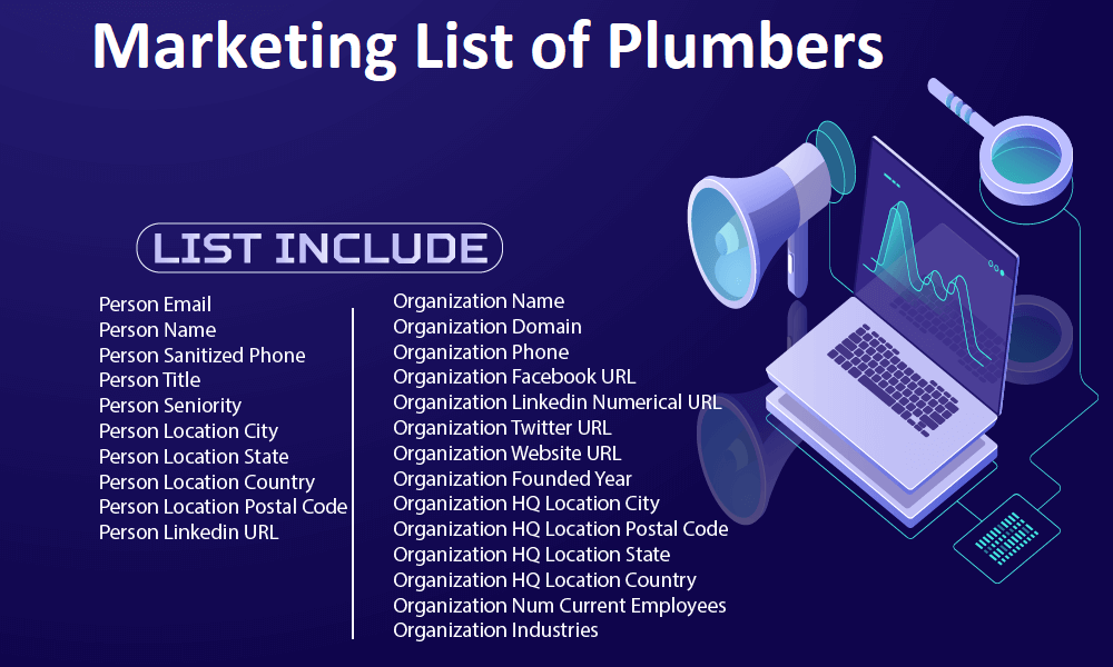 Marketing List of Plumbers