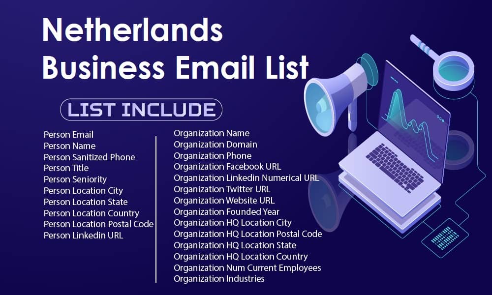 Холандия-Списък с бизнес-имейли