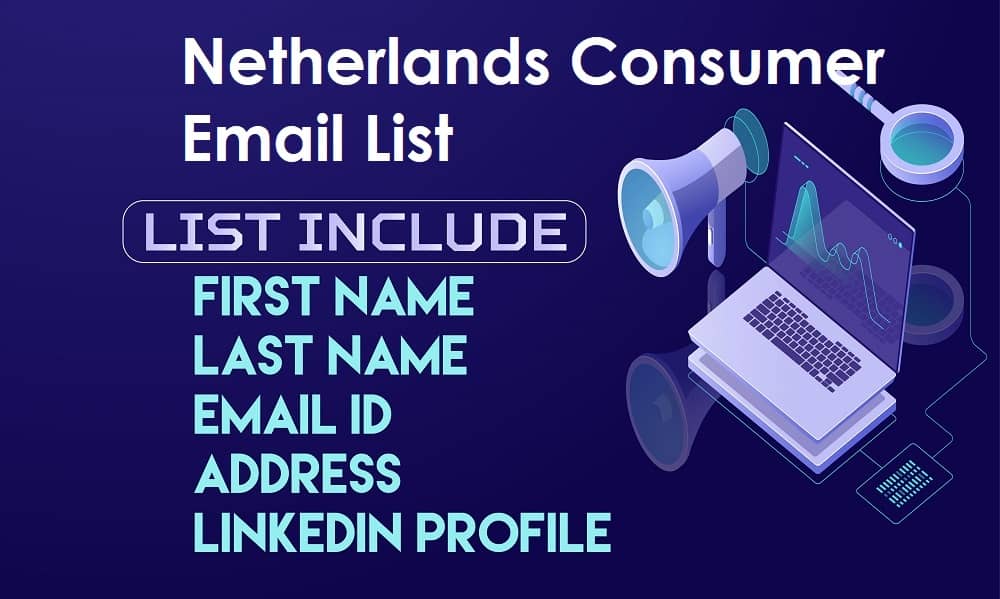 Lista de correo electrónico de consumidores de Países Bajos