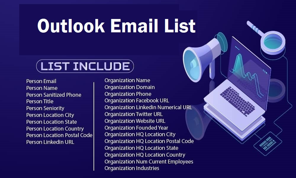 Списък с имейли на Outlook