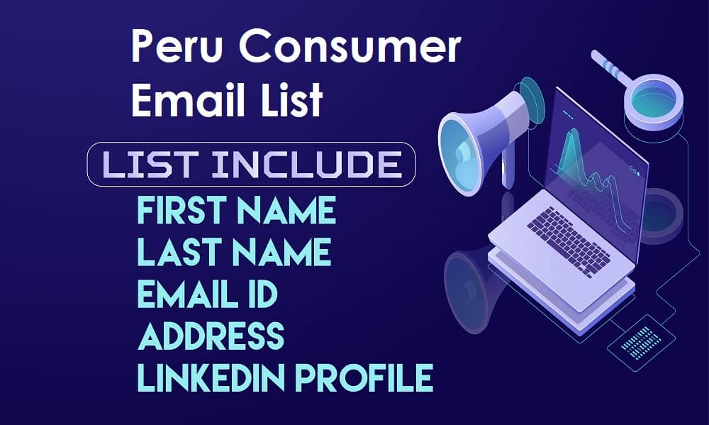 Elenco e-mail dei consumatori del Perù