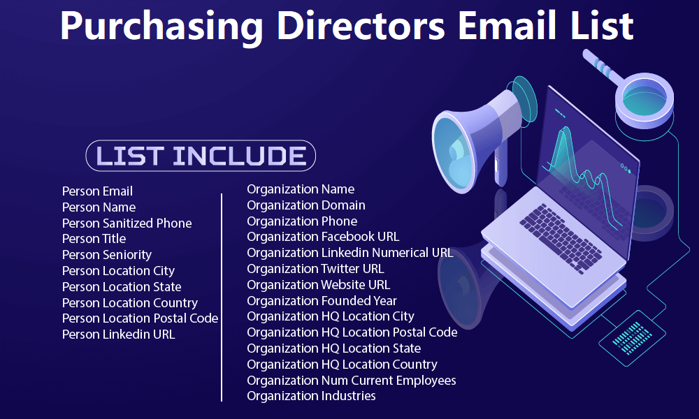 Списък с имейли на директори по покупките