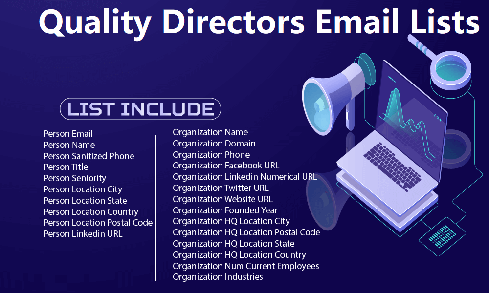 Elenchi email dei direttori della qualità