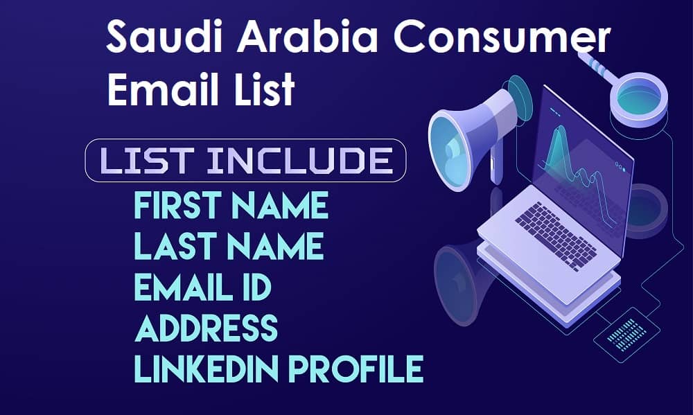 Lista de e-mails do consumidor da Arábia Saudita