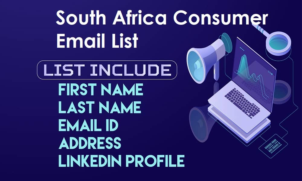 Lista de correo electrónico del consumidor de Sudáfrica