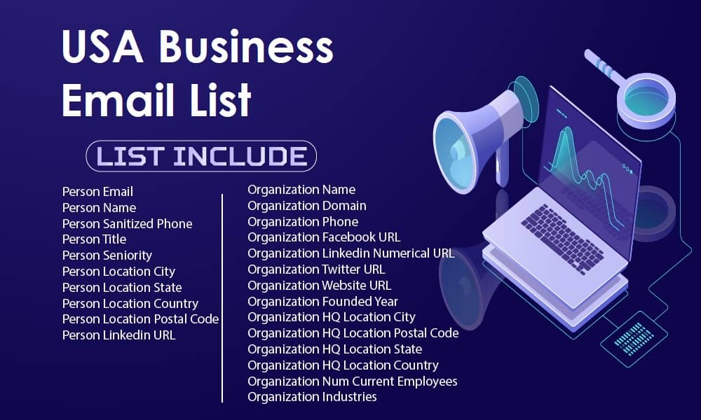 САЩ Списък за бизнес имейли
