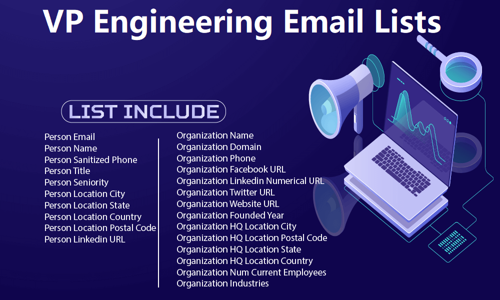 Lista de correo electrónico de vicepresidente de ingeniería