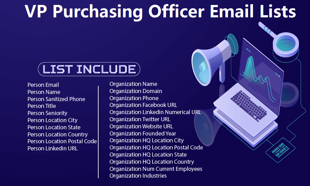VP Purchasing Officer Email Lists
