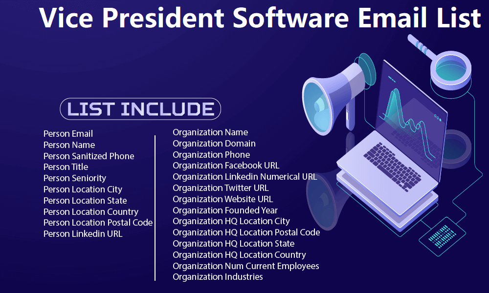 Elenco e-mail del software del vicepresidente