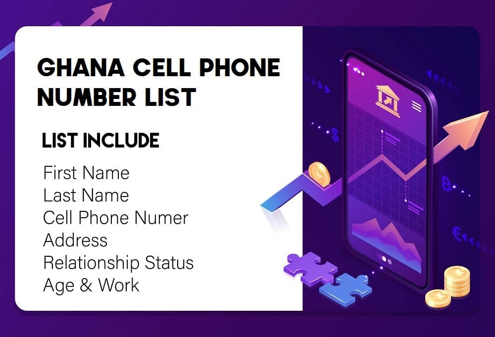 Lista de números de telefone celular de Gana