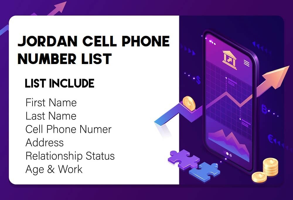 Lista de números de telefone celular de Jordan