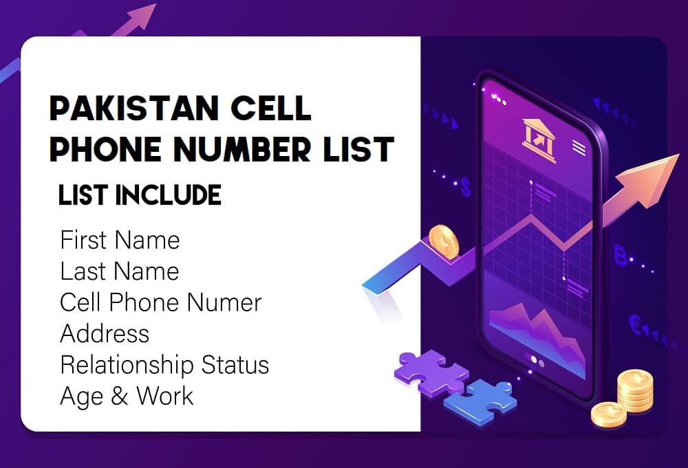 Lista de números de teléfono celular de Pakistán